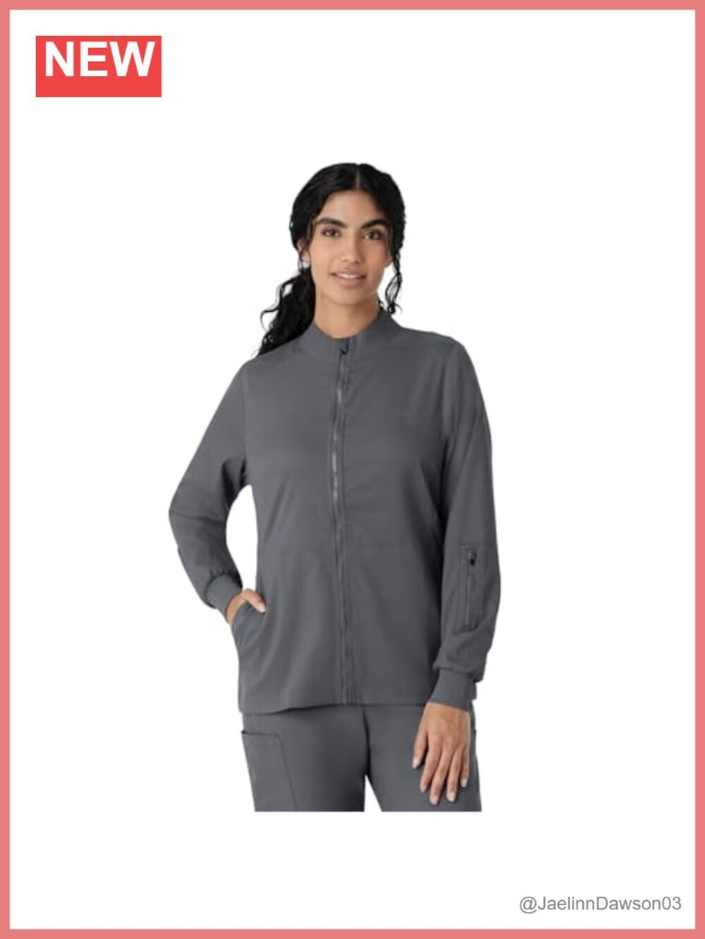 Women's Warm Up Scrub Jacket Full-Zip Medical Uniform